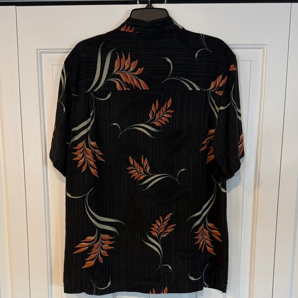 Men's Black and Orange Casual Button Down Shirt - Picture 5 of 8